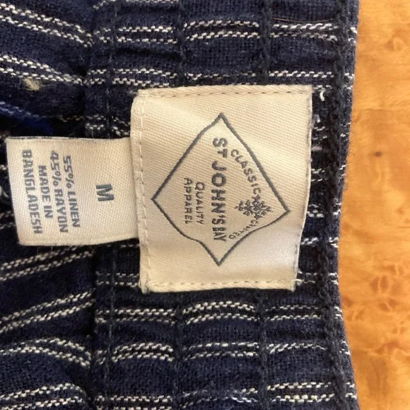 St John Bay, Striped Blue shorts with Pocket Detail, medium - Picture 3 of 3